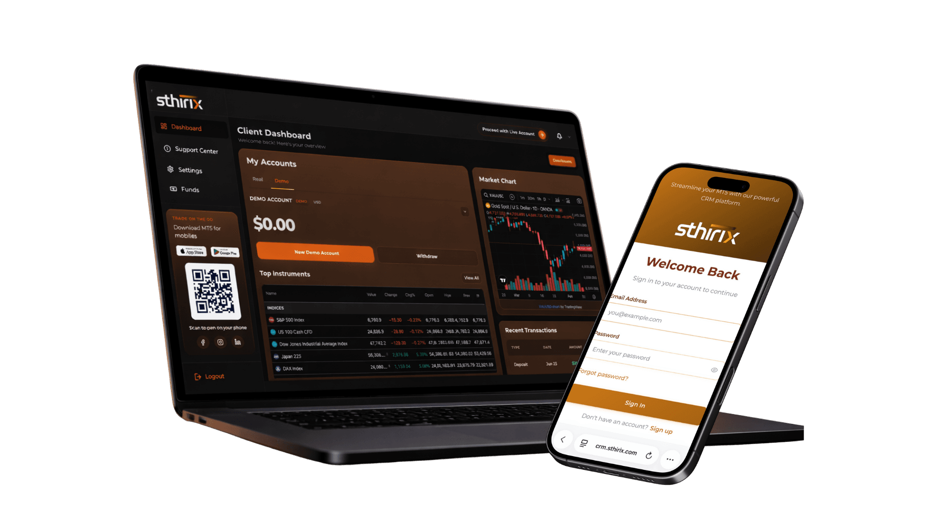 Sthirix mobile preview